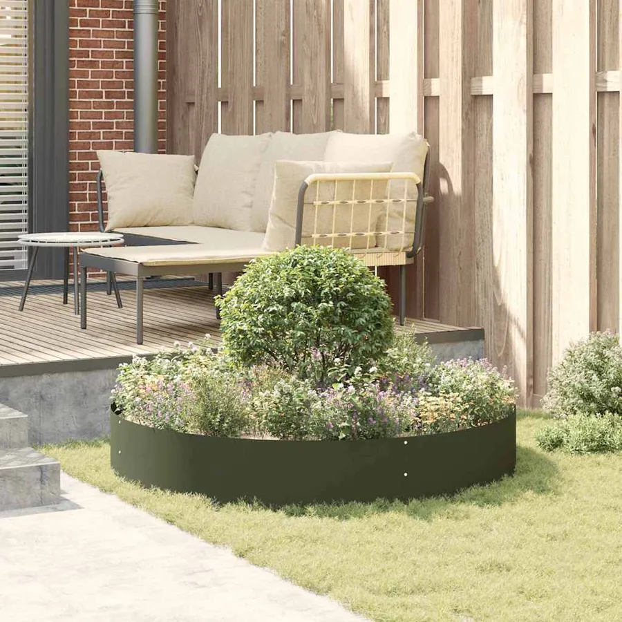 Anneau de jardinière 5 pc Vert olive 120 x 120 x 20 cm - 4
