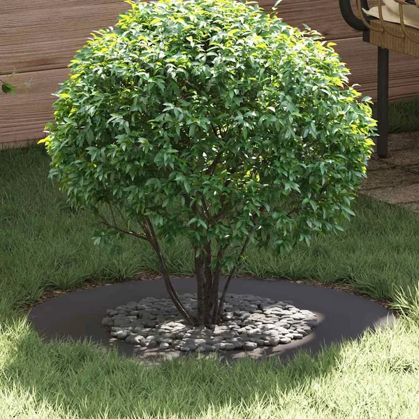 adapté pour anneau d'arbre plat Noir Ø40/70 cm Acier