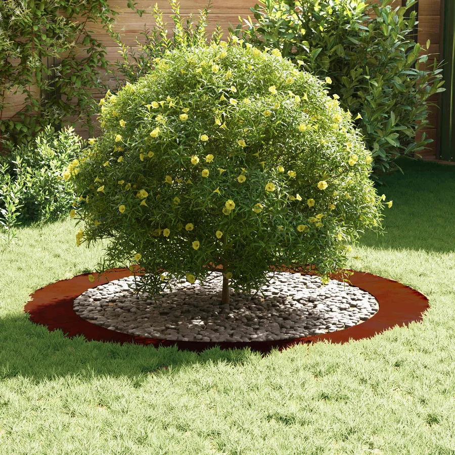 adapté pour anneaux d'arbre plats 5 pc Rouillé Ø90/120 cm - 3