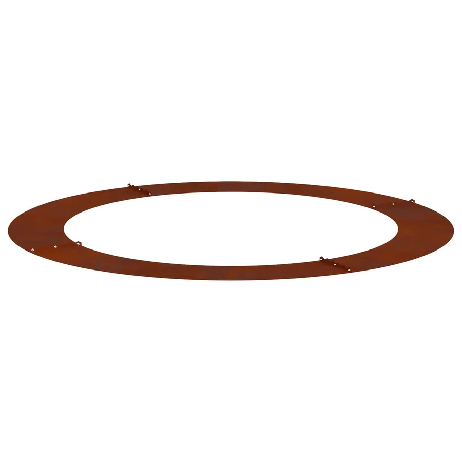 adapté pour anneaux d'arbre plats 5 pc Rouillé Ø90/120 cm - 5