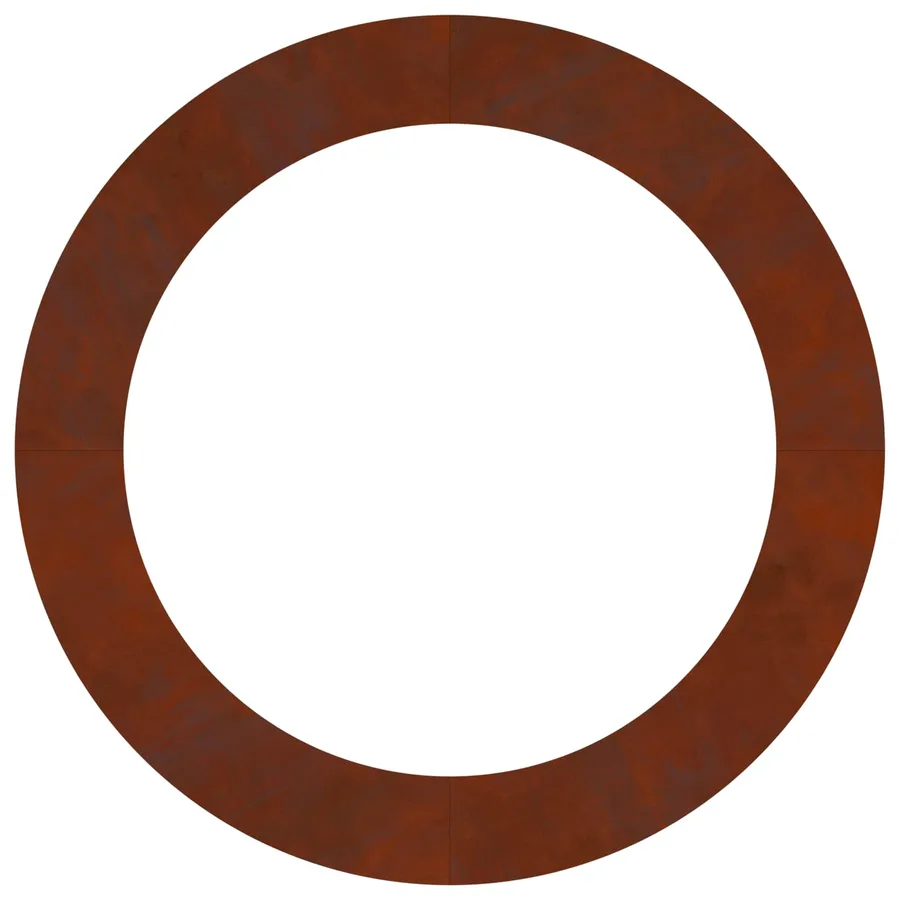 adapté pour anneaux d'arbre plats 5 pc Rouillé Ø90/120 cm - 6
