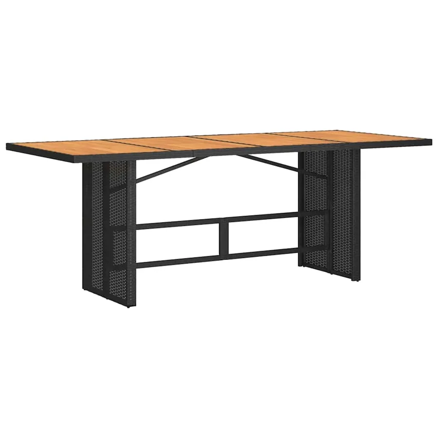 Ensemble de salle à manger pour jardin 7 pcs Noir et Marron - 5