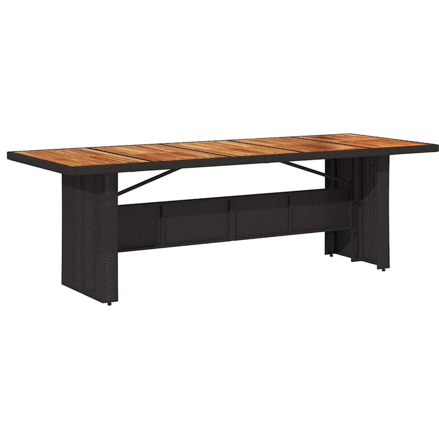 Ensemble de salle à manger pour jardin 9 pcs Noir et Marron - 5
