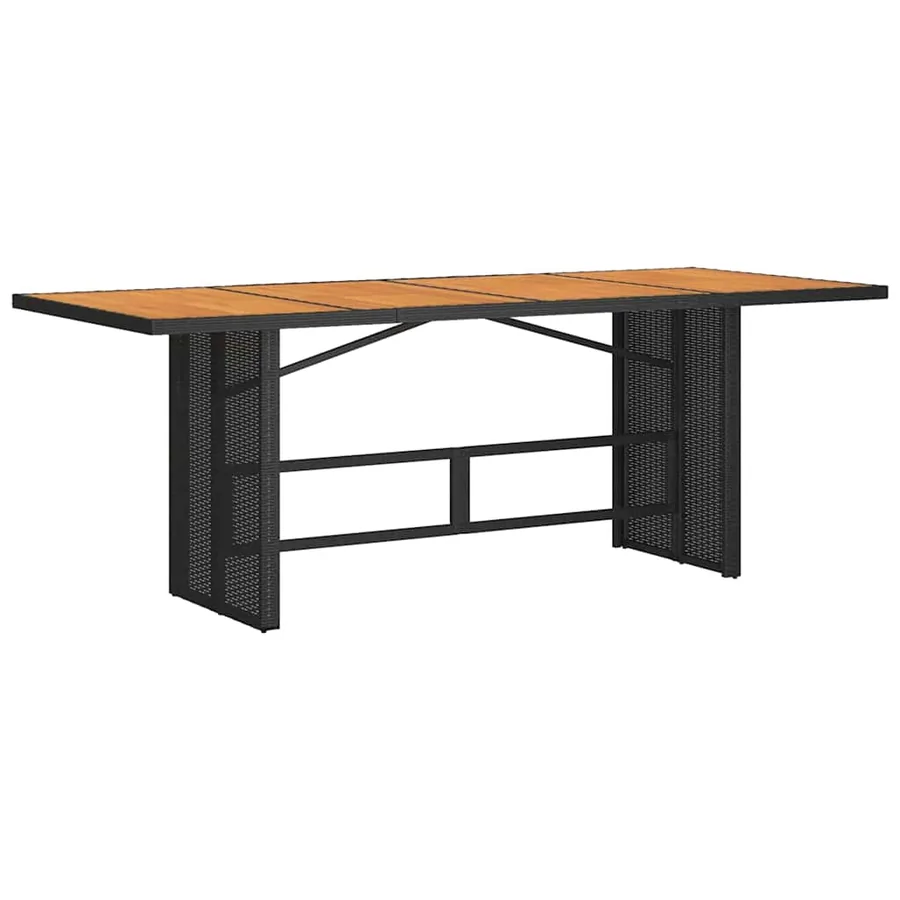 Ensemble de salle à manger pour jardin 9 pcs Noir et Marron - 5