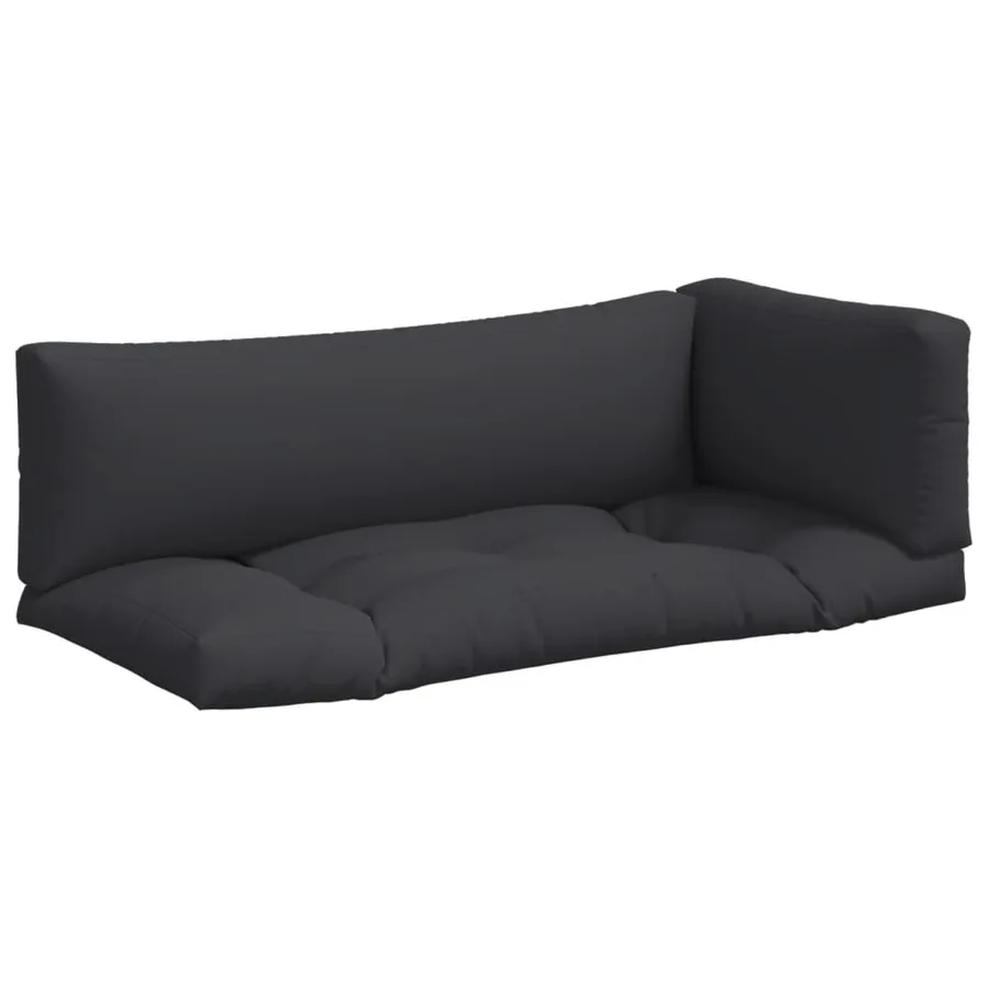 Coussins de palette lot de 3 noir tissu - 2