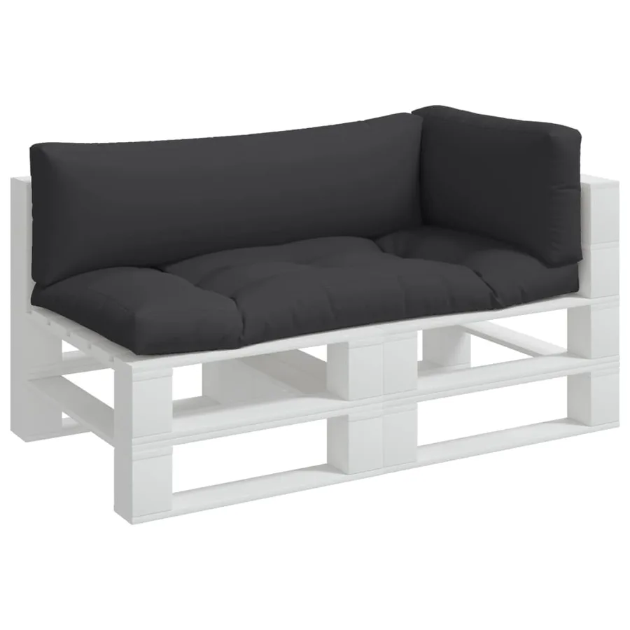 Coussins de palette lot de 3 noir tissu - 3