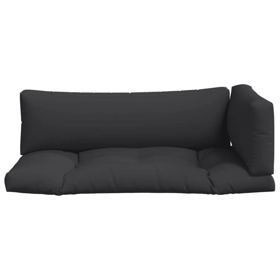 Coussins de palette lot de 3 noir tissu - 4