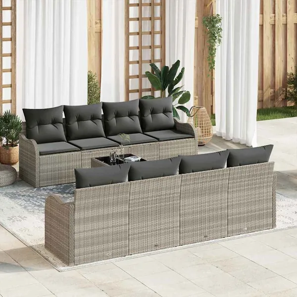 Ensemble de canapé de jardin Gris clair 55 x 55 x 37 cm
