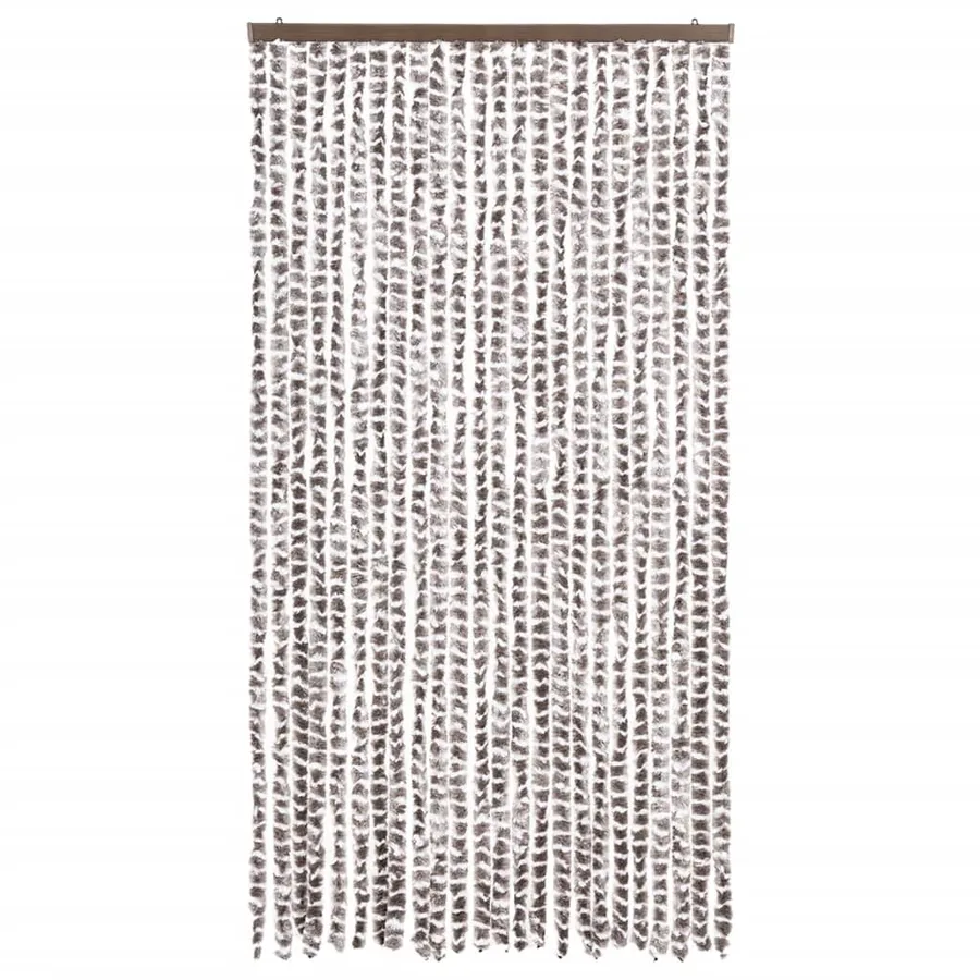 Moustiquaire Taupe et blanc 100x220 cm Chenille - 3