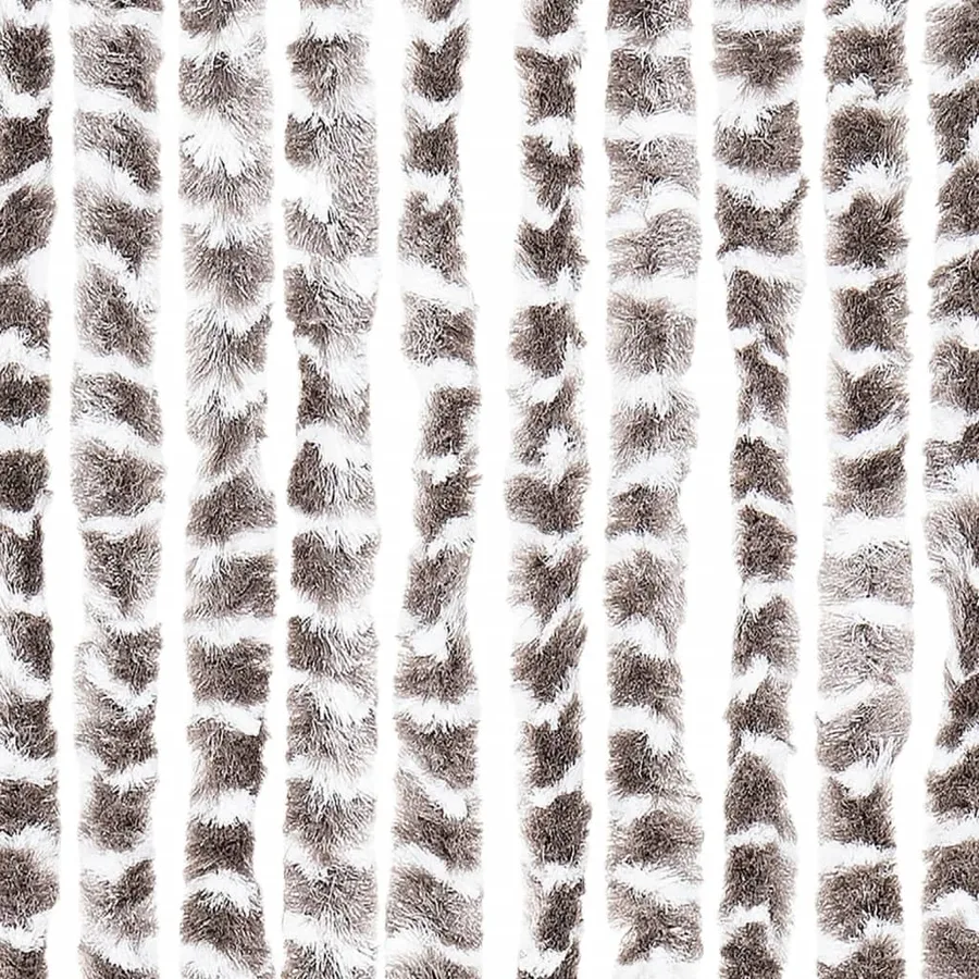 Moustiquaire Taupe et blanc 100x220 cm Chenille - 6
