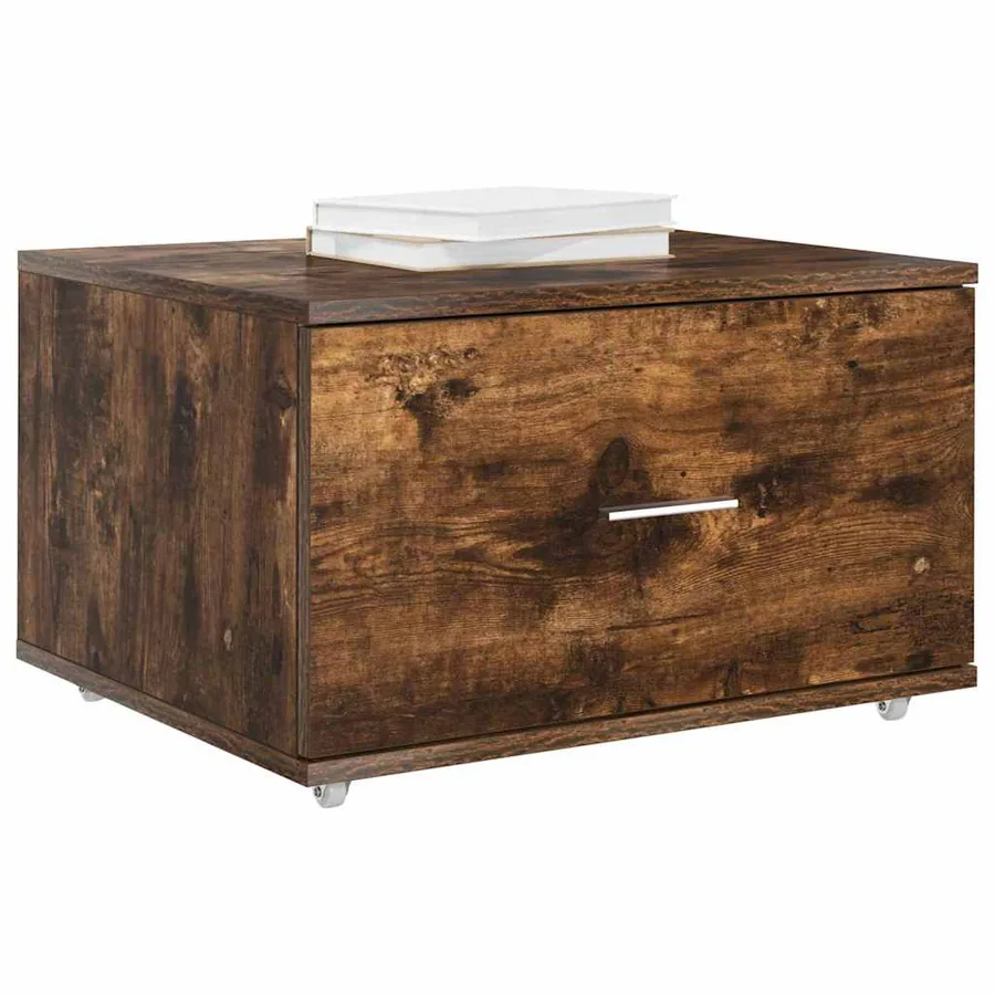 Armoire à tiroirs avec roue Chêne fumé 55 x 45 x 31 cm - 3