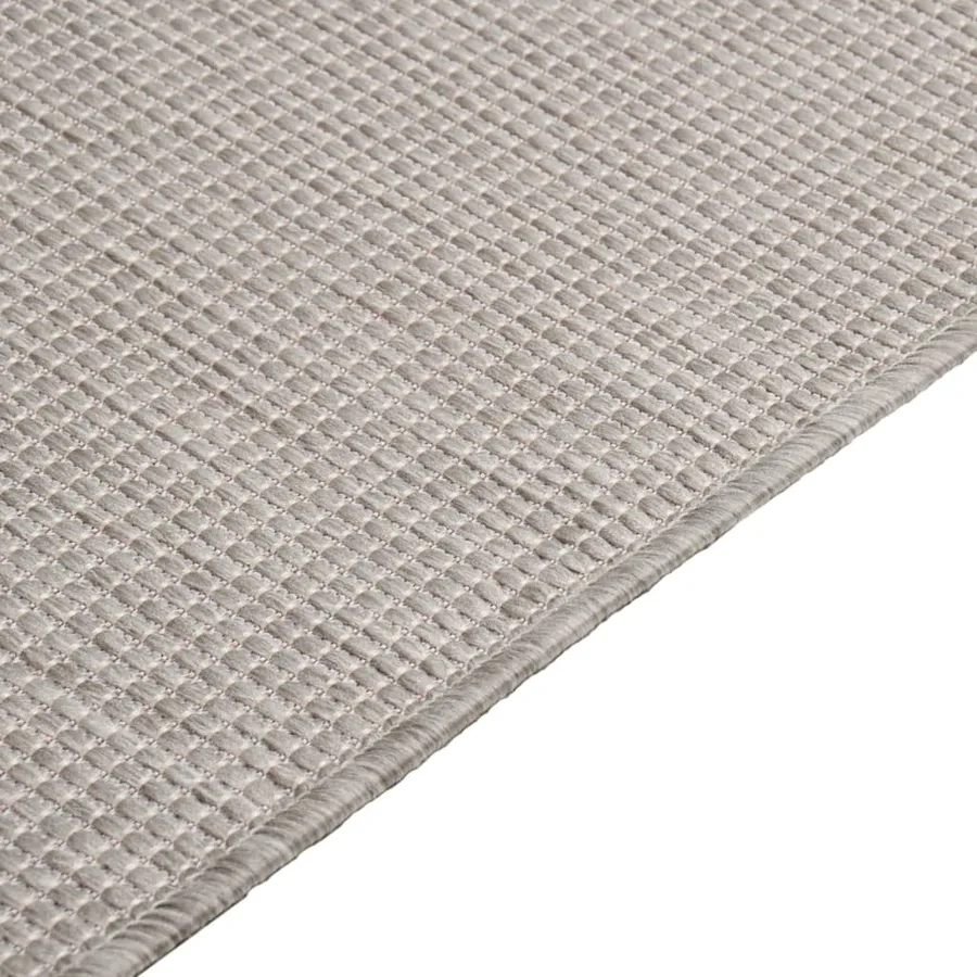 Tapis à tissage plat d'extérieur 200x280 cm gris clair - 4