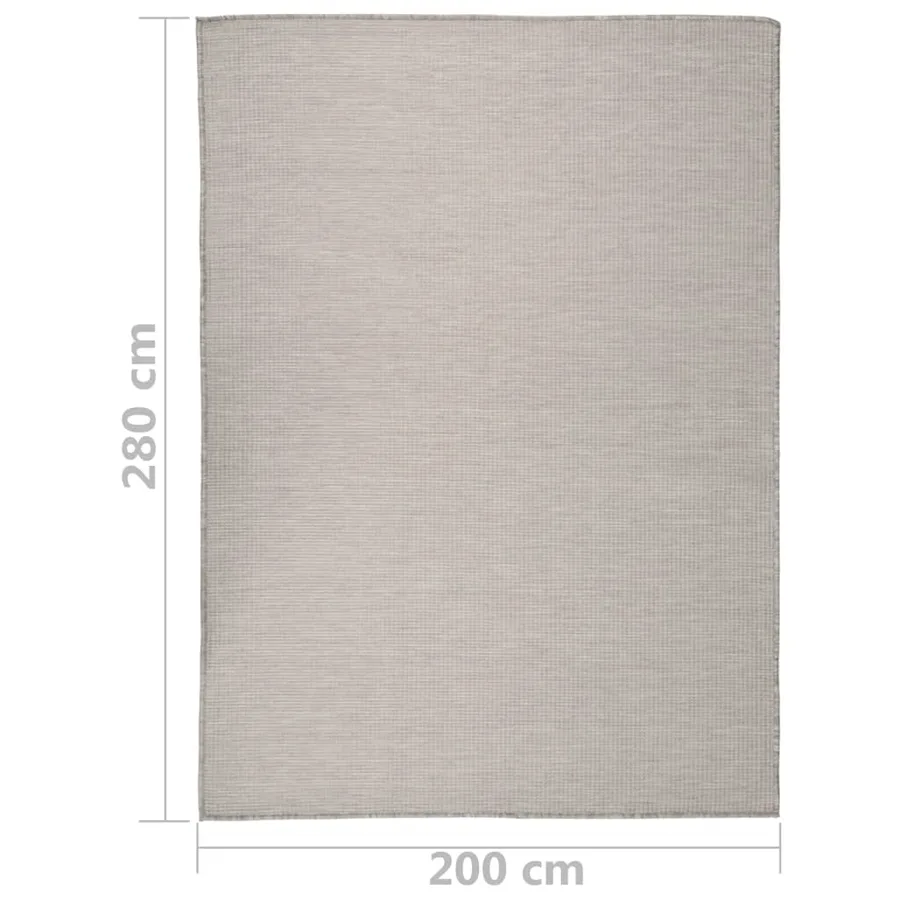 Tapis à tissage plat d'extérieur 200x280 cm gris clair - 6