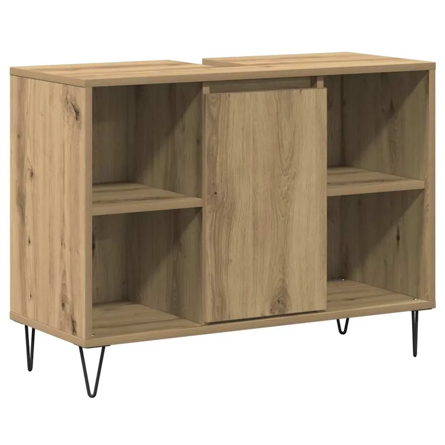 Cabinet de salle de bain Chêne artisanal 80 x 33 x 60 cm - 2