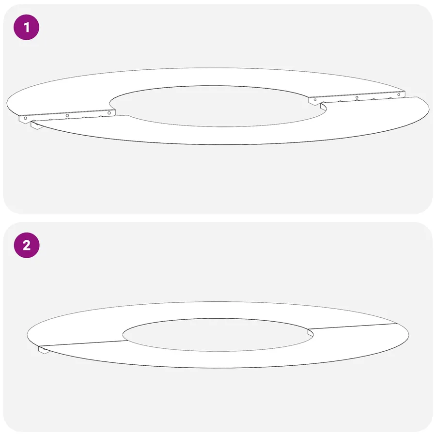 adapté pour anneau d'arbre plat Rouillé Ø30/60 cm - 9