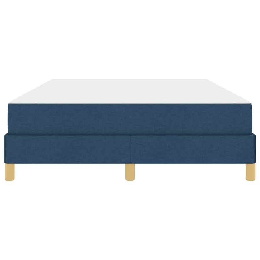 Lit à ressorts avec matelas Bleu 140 x 190 cm tissu - 7
