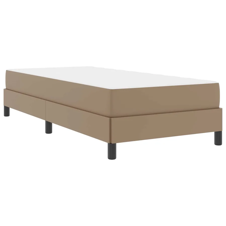 Cadre de lit avec matelas Cappuccino 90 x 190 cm tissu - 2