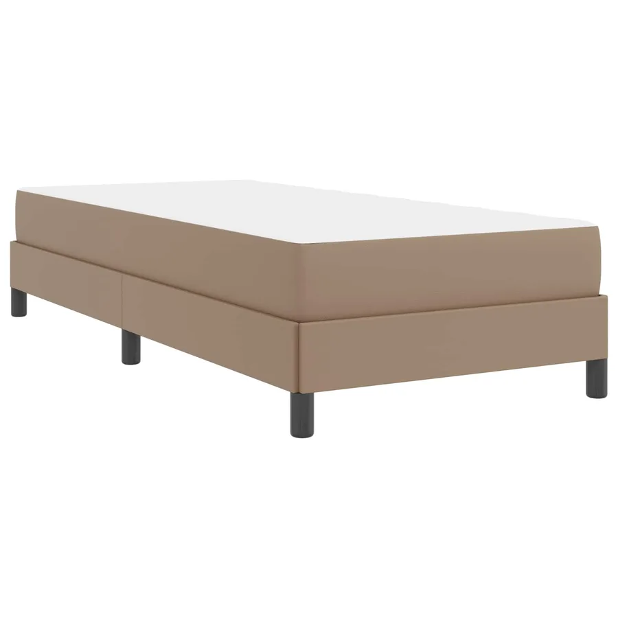 Cadre de lit avec matelas Cappuccino 90 x 190 cm tissu - 9