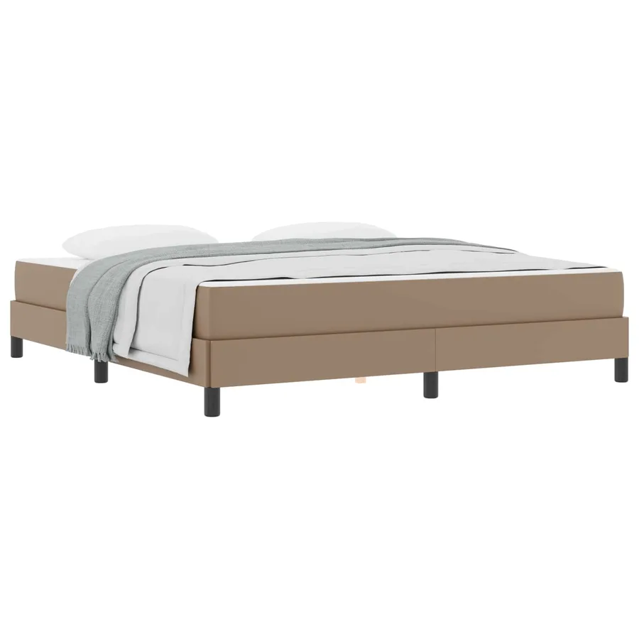 Cadre de lit avec matelas Cappuccino 180 x 200 cm tissu - 2