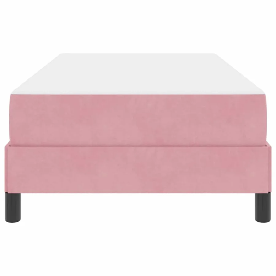 Lit à ressorts avec matelas Rose 90 x 190 cm tissu - 7