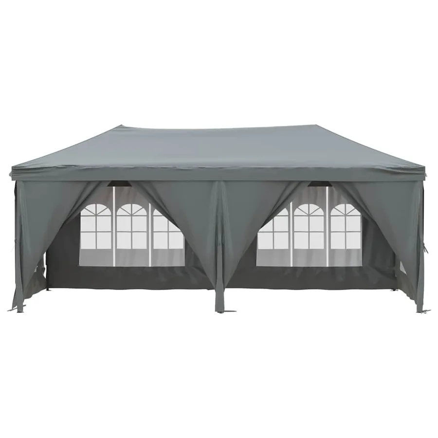 Tente de réception pliable avec parois Anthracite 3x6 m - 3