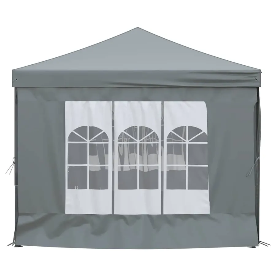 Tente de réception pliable avec parois Anthracite 3x6 m - 4