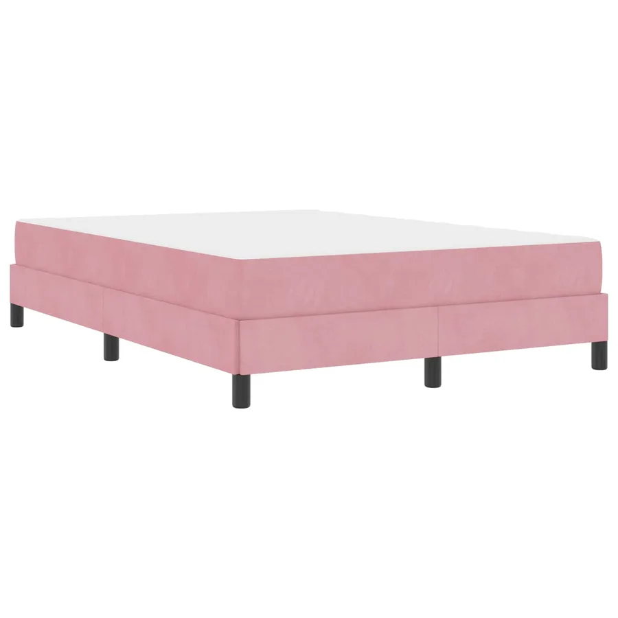 Lit à ressorts avec matelas Rose 140 x 200 cm tissu - 4