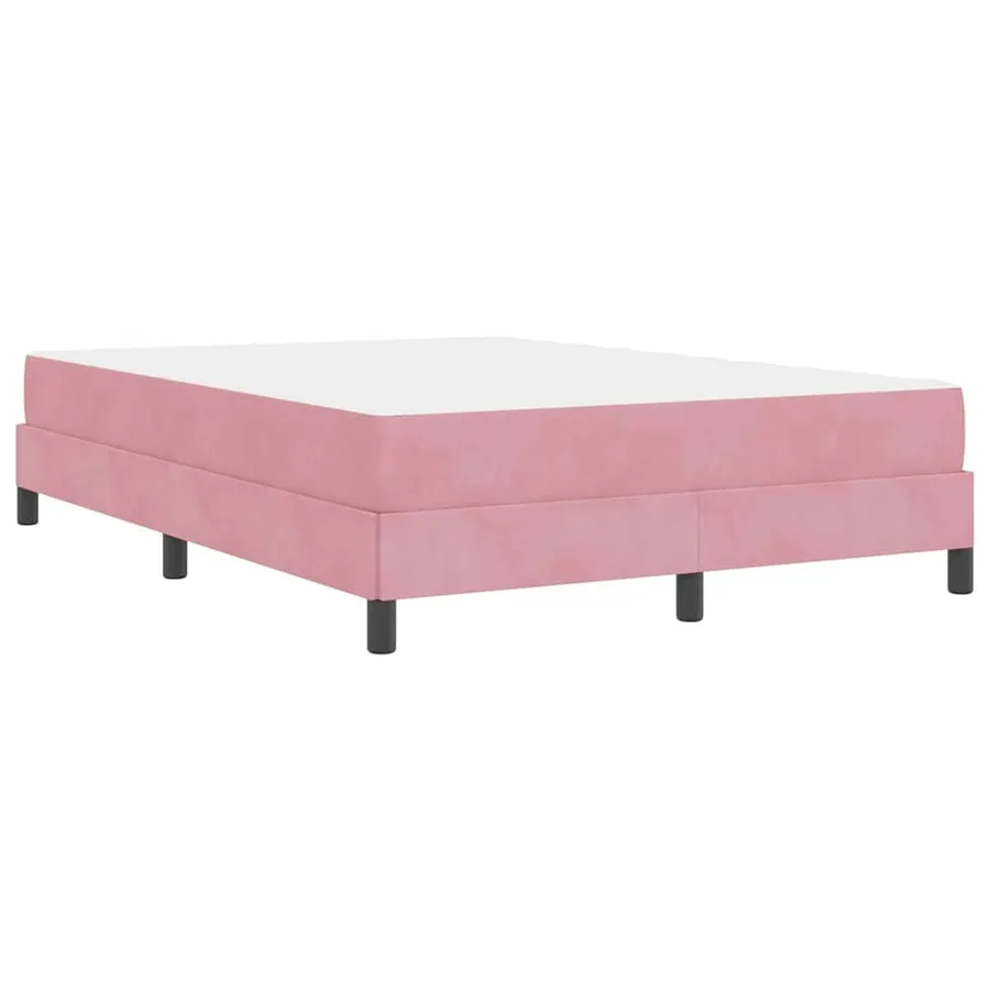 Lit à ressorts avec matelas Rose 140 x 200 cm tissu - 9