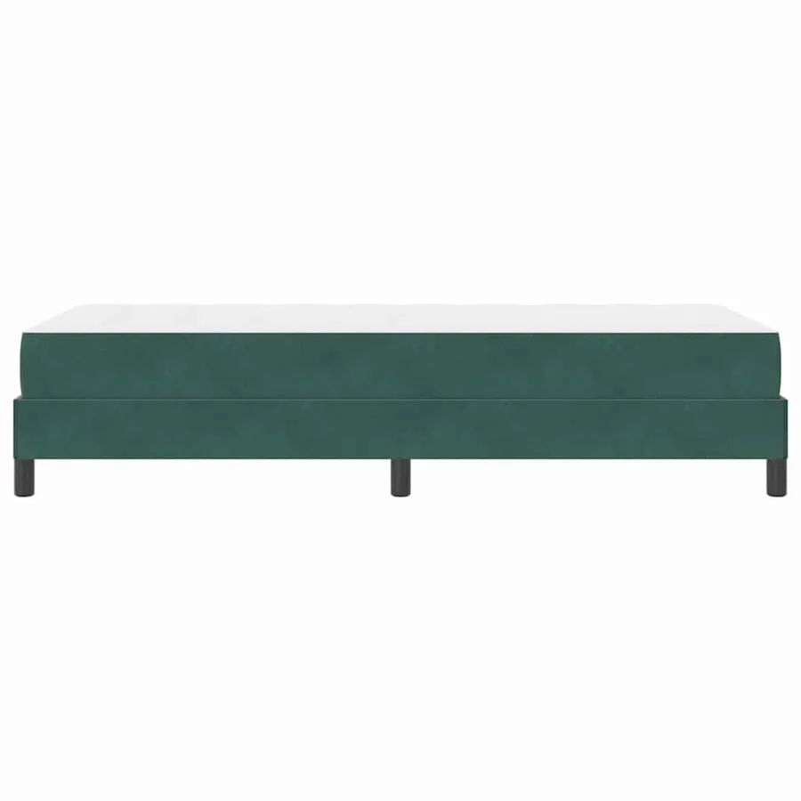 Lit à ressorts avec matelas Vert foncé 90 x 210 cm tissu - 6