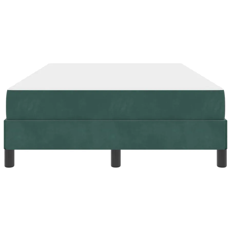 Lit à ressorts avec matelas Vert foncé 120 x 210 cm tissu - 5