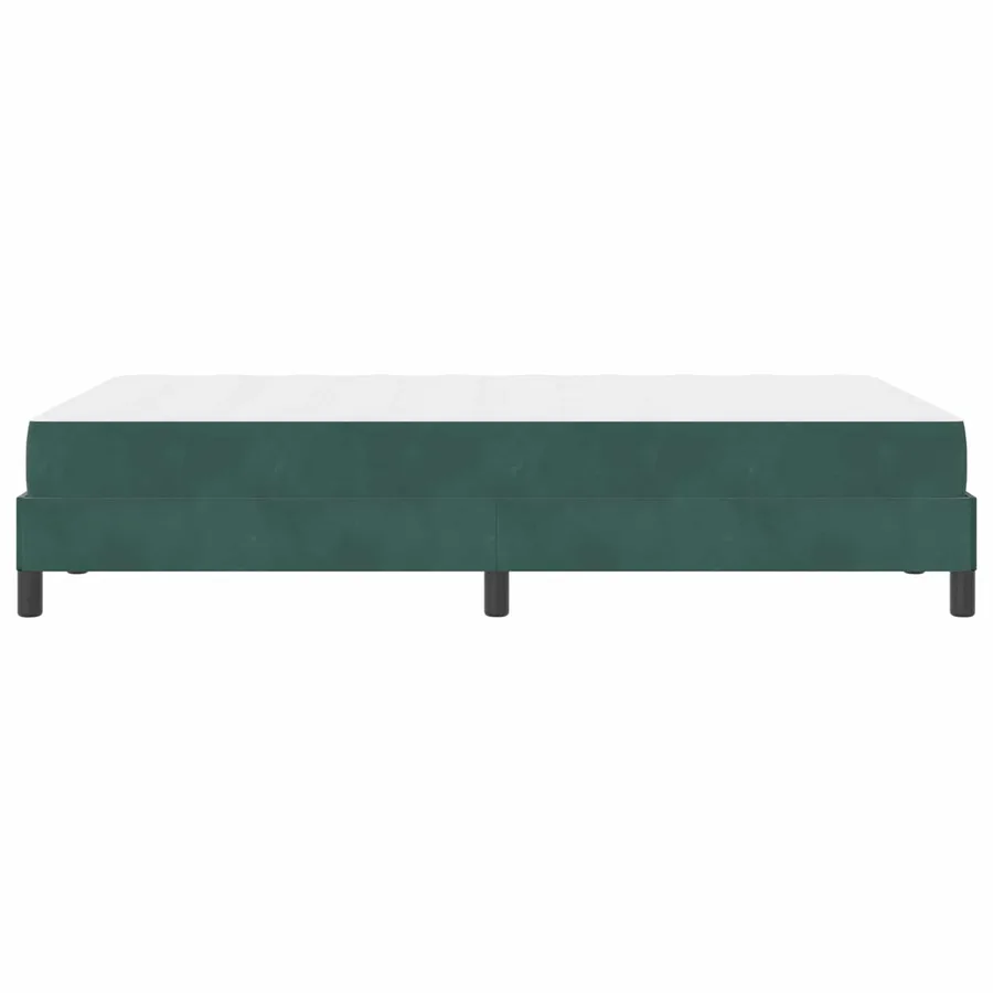Lit à ressorts avec matelas Vert foncé 120 x 210 cm tissu - 7