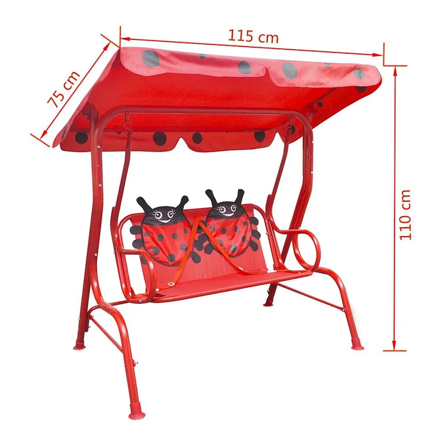 Siège balançoire pour enfants Rouge - 6