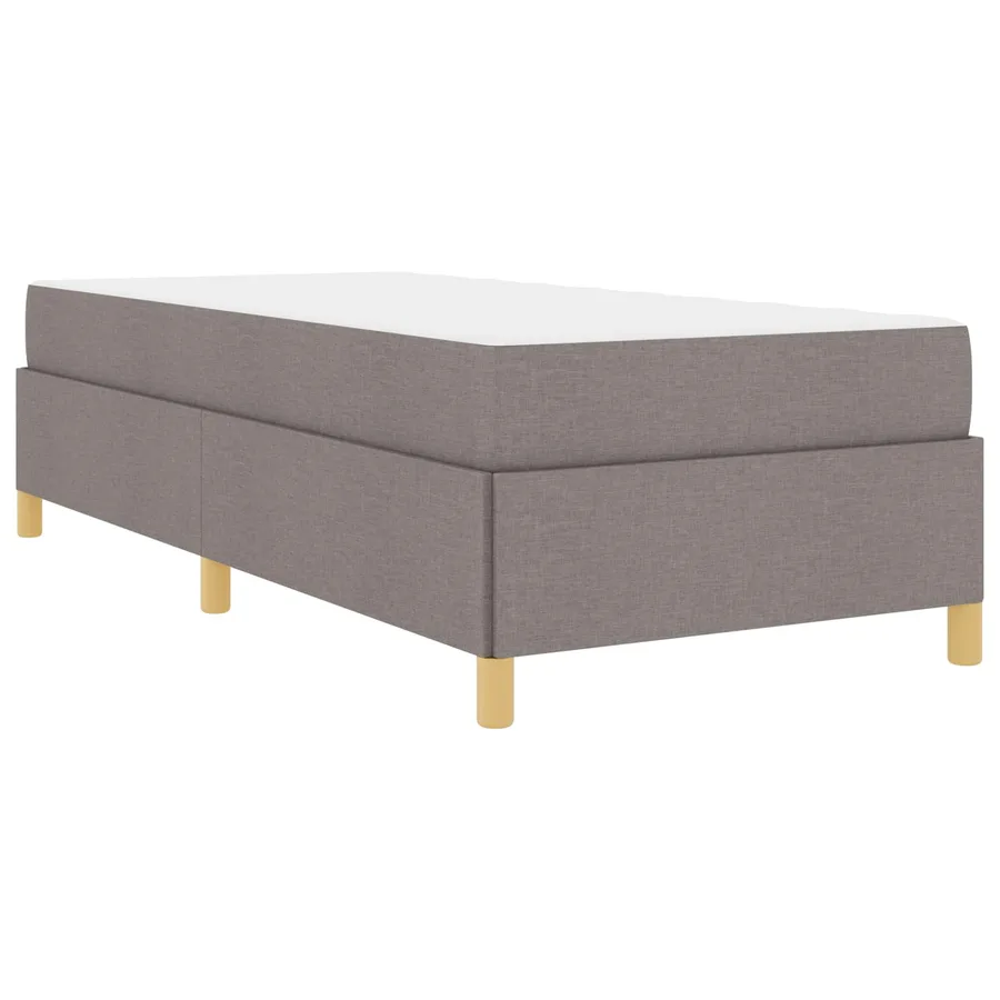 Cadre de lit avec matelas Taupe 90 x 190 cm tissu - 4