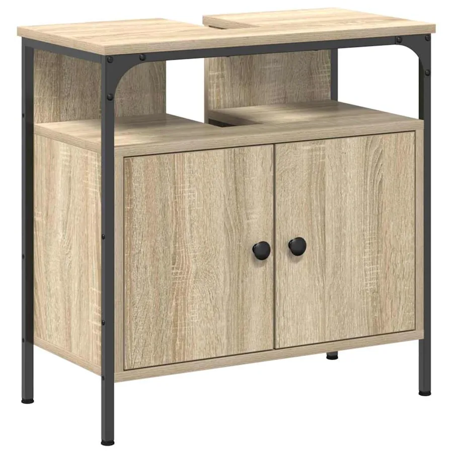 Ensemble de mobilier de salle de bain 3 pcs Chêne Sonoma - 6