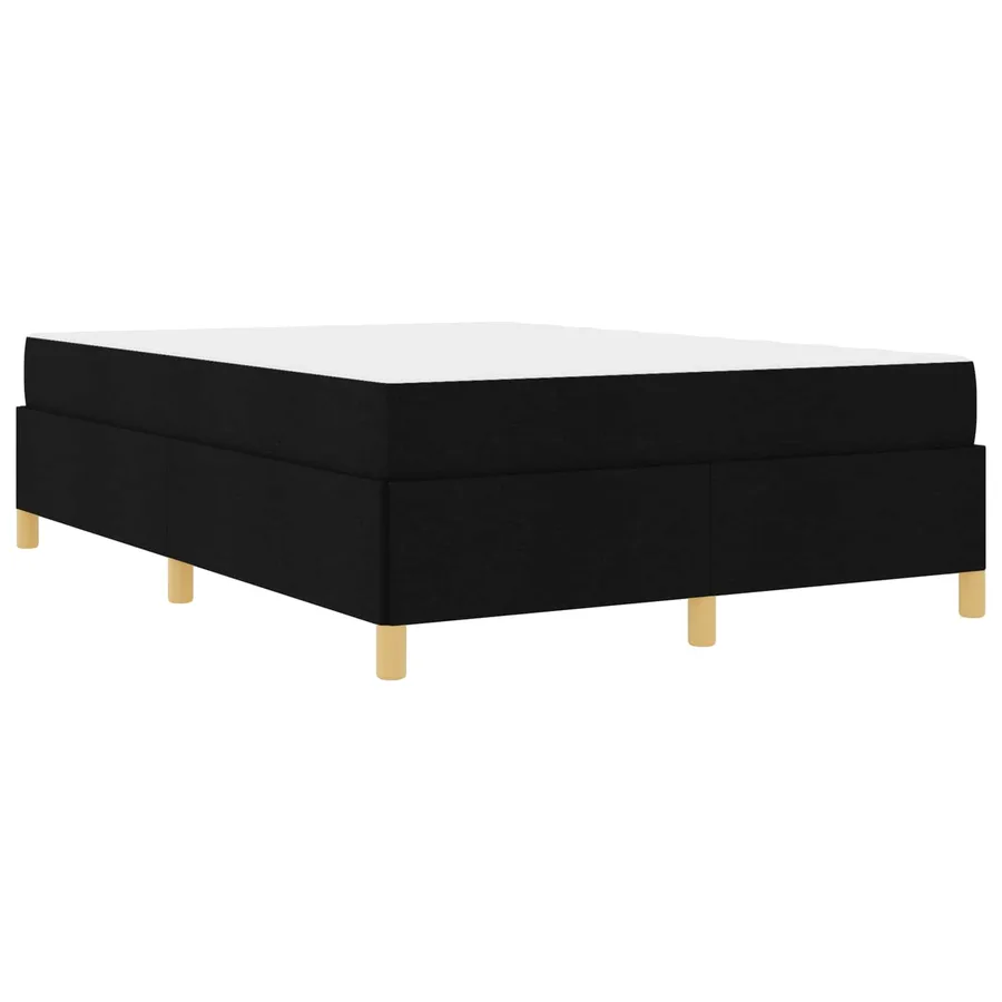 Cadre de lit avec matelas Noir 140 x 200 cm tissu - 4