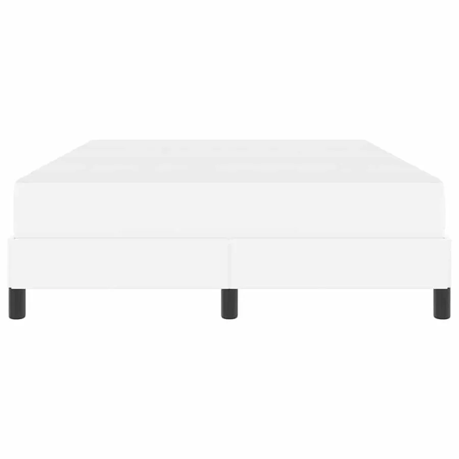 Cadre de lit avec matelas Blanc pur 160 x 200 cm tissu - 7