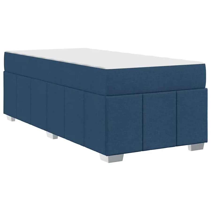 Cadre de lit avec matelas Bleu 90 x 200 cm tissu - 9