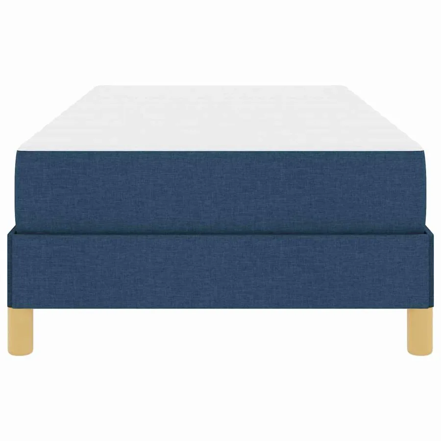 Lit à ressorts avec matelas Bleu 90 x 190 cm tissu - 7