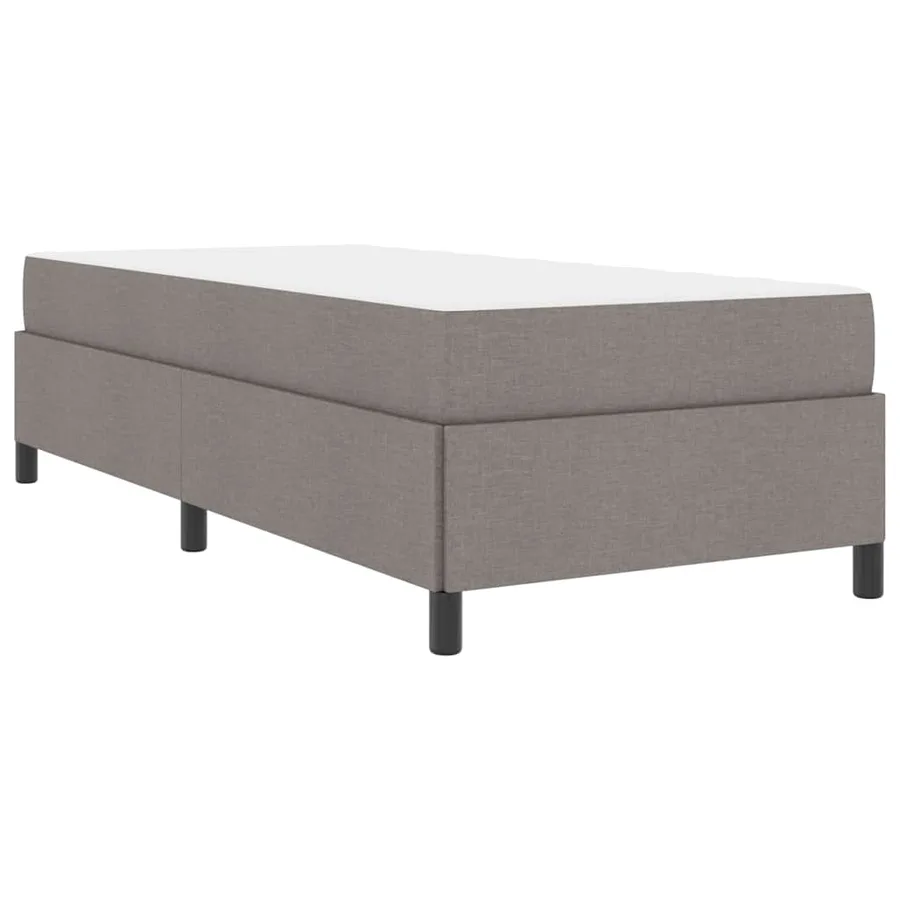 Lit à ressorts Taupe 80 x 200 cm tissu - 6