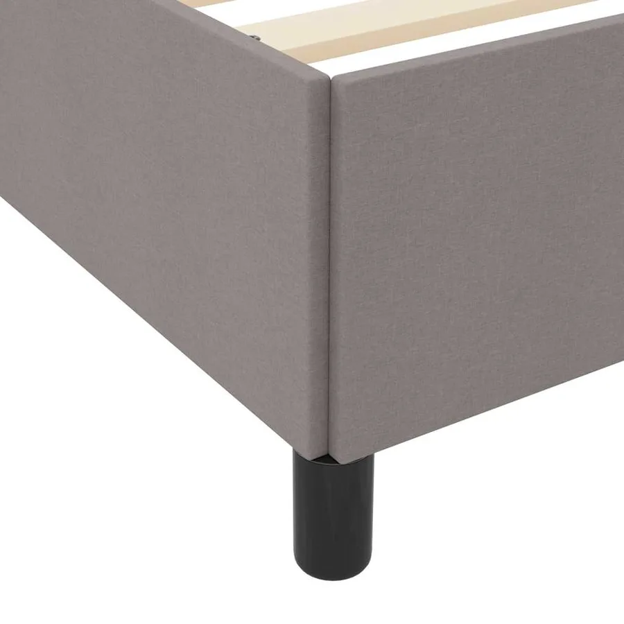 Lit à ressorts Taupe 80 x 200 cm tissu - 8