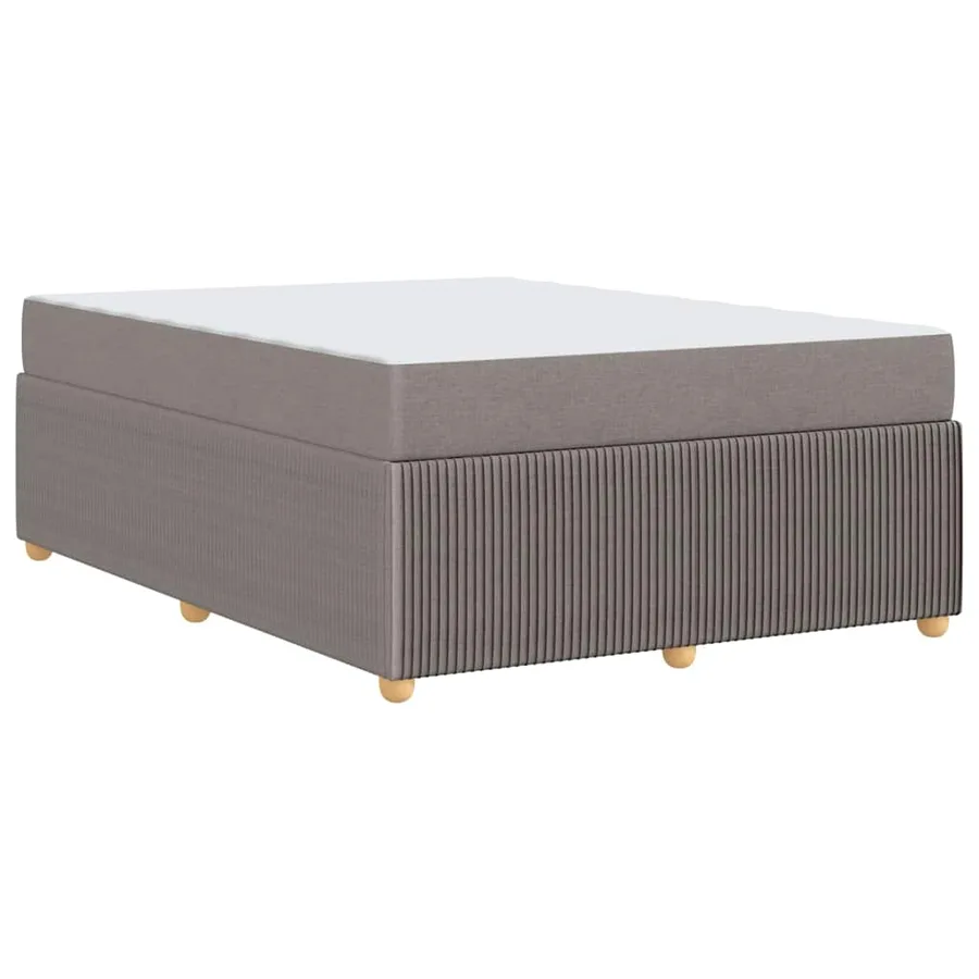 Cadre de lit avec matelas Taupe 140 x 200 cm tissu - 7