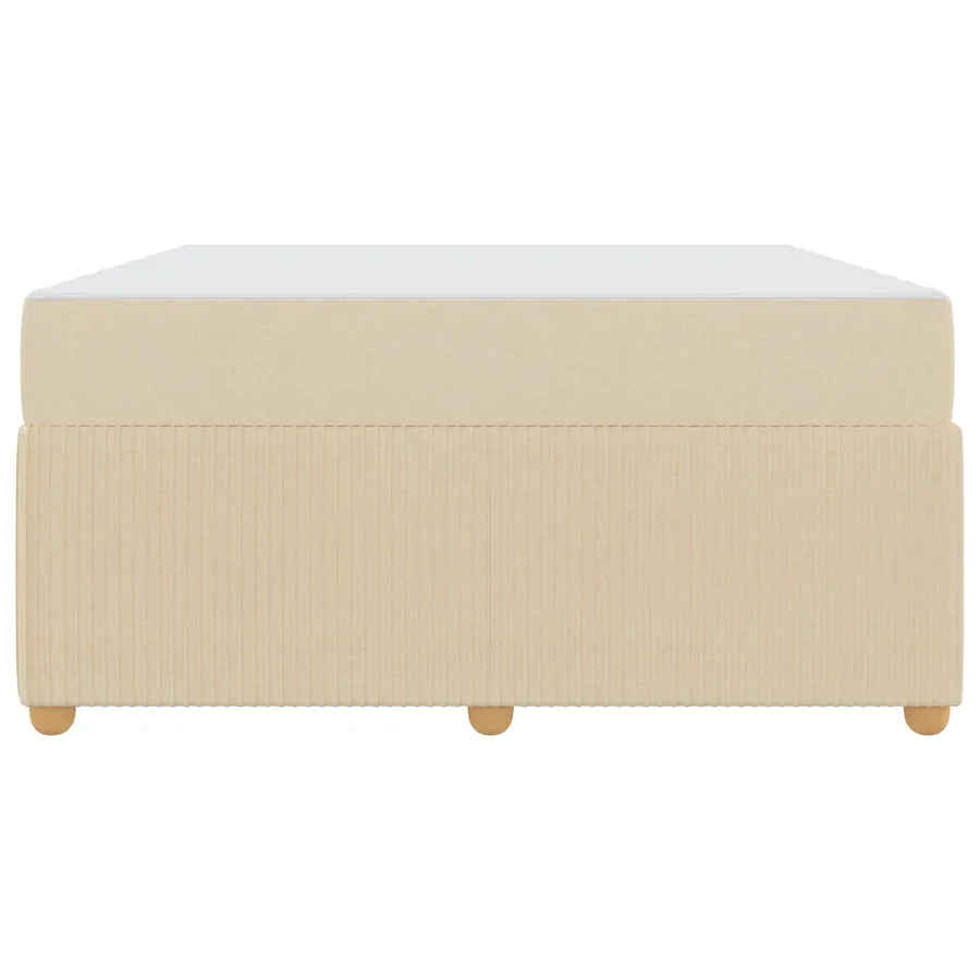 Cadre de lit avec matelas Crème 160 x 200 cm tissu - 6
