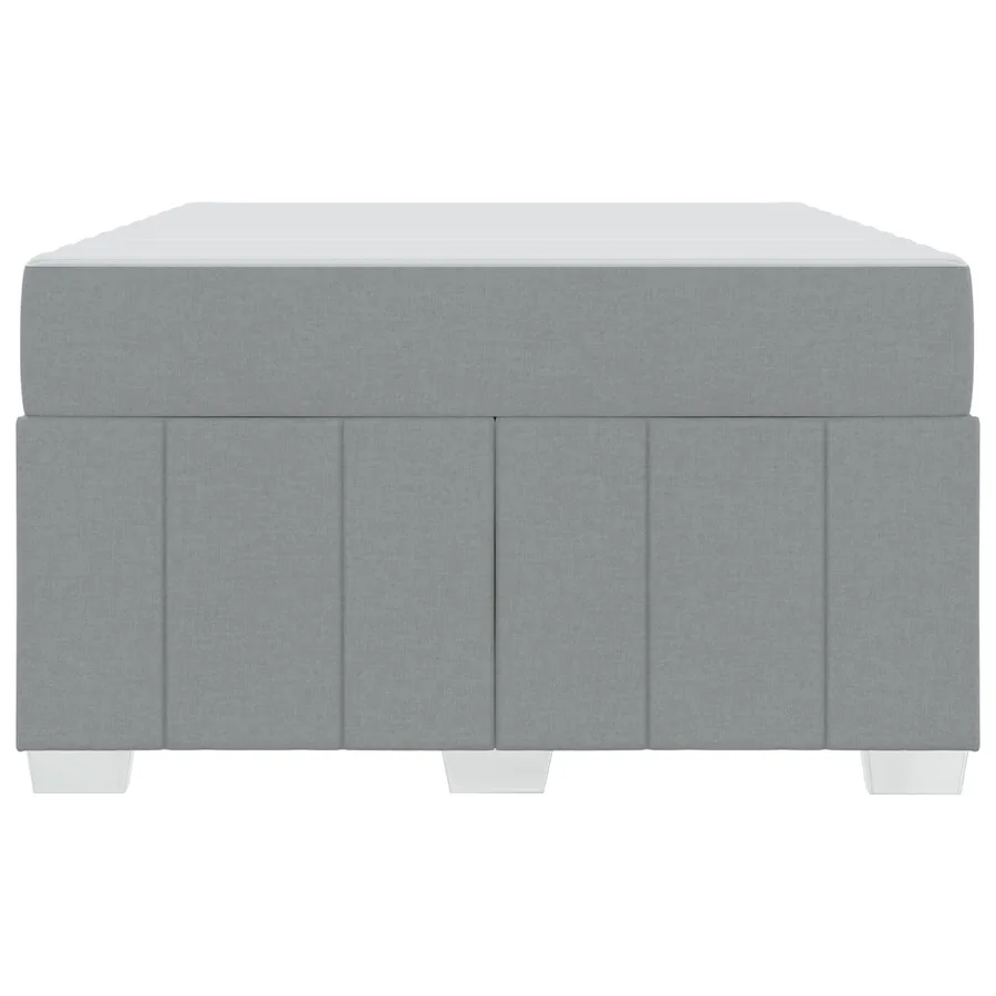 Cadre de lit avec matelas Gris clair 120 x 200 cm tissu - 4