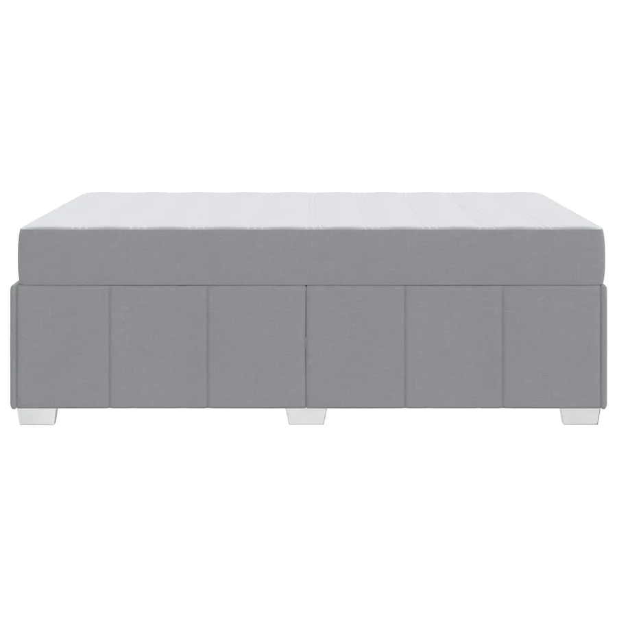 Cadre de lit avec matelas Gris clair 120 x 200 cm tissu - 7