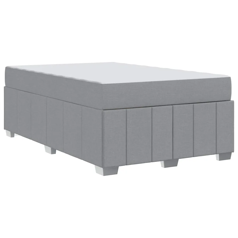 Cadre de lit avec matelas Gris clair 120 x 200 cm tissu - 8