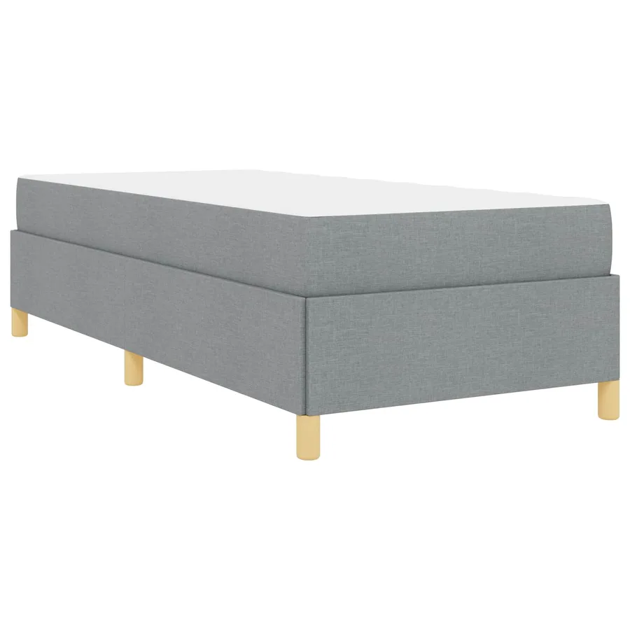 Cadre de lit avec matelas Gris clair 80 x 200 cm tissu - 9