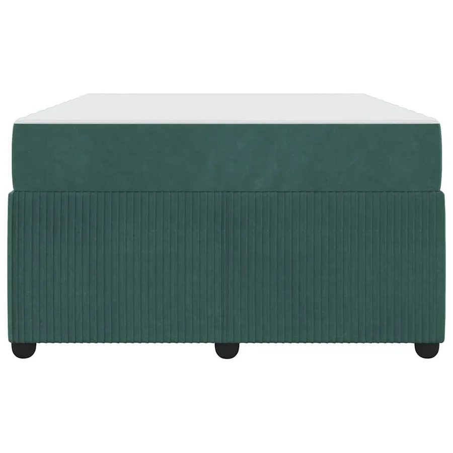 Cadre de lit avec matelas Vert foncé 120 x 200 cm tissu - 5