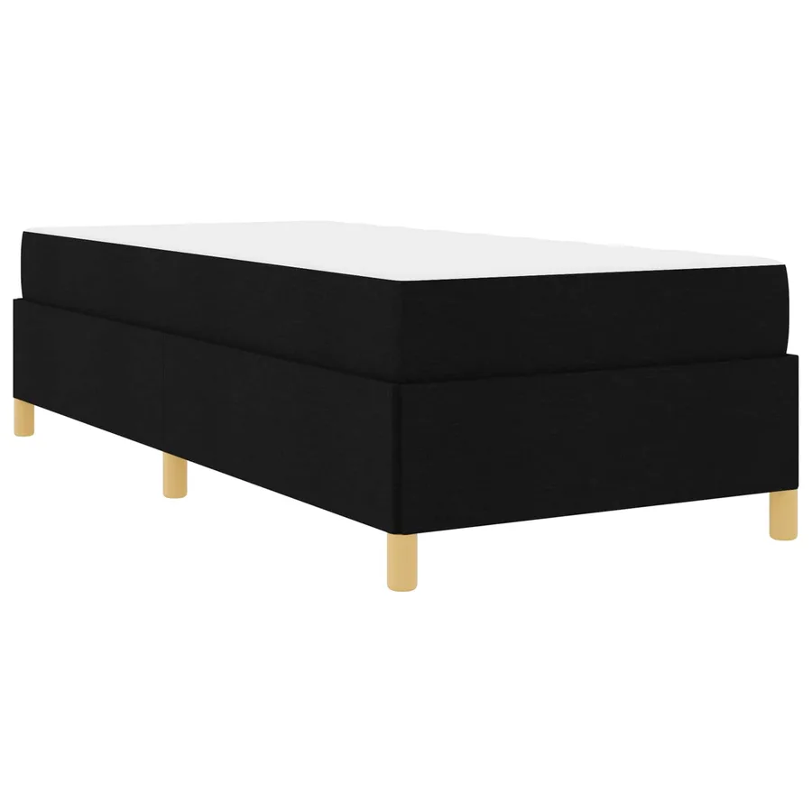 Cadre de lit avec matelas Noir 90 x 200 cm tissu - 4