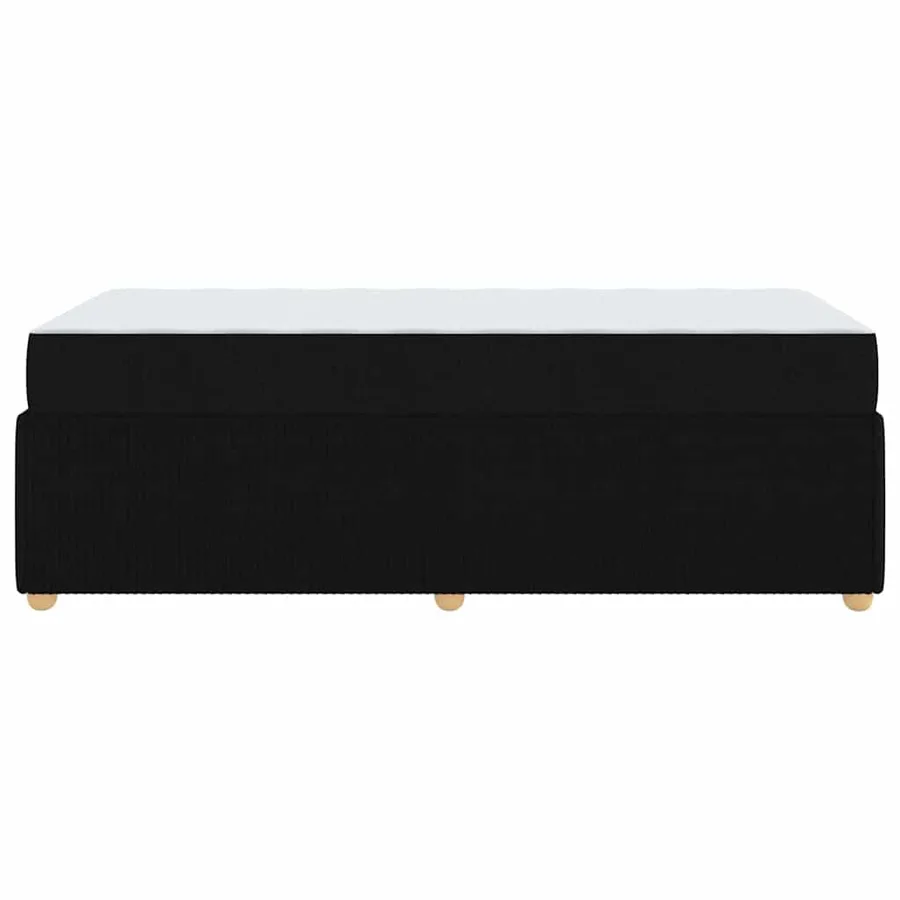 Cadre de lit avec matelas Noir 80 x 200 cm tissu - 7