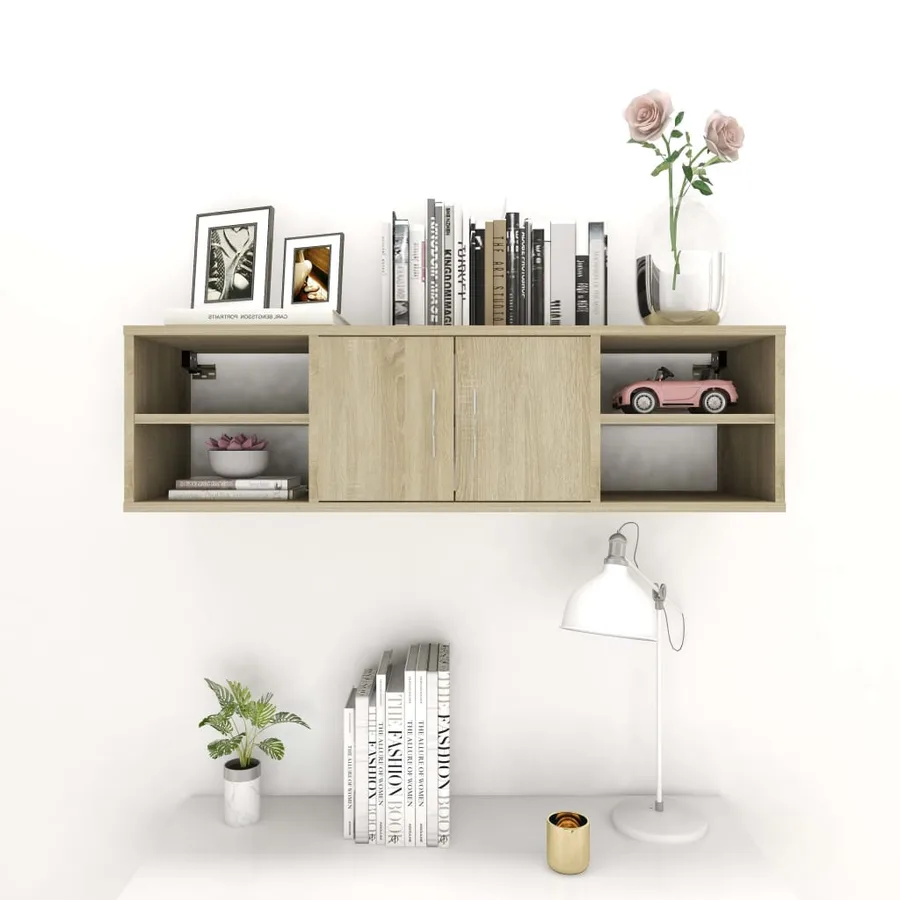 Étagère murale Chêne sonoma 102x30x29 cm Bois d’ingénierie - 3